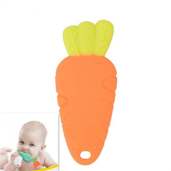 Baby Silicone Teether Children Teeth Molars Baby Products(Orange Carrot)