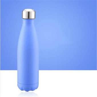 Thermal Cup Vacuum Flask Heat Water Bottle Portable Stainless Steel Sports Kettle, Capacity:500ml(Moroccan Blue)