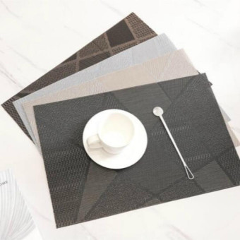 6PCS Creative Environmentally Friendly Simple Table Mats Coffee Cup Pad, Size: 30x45cm(Beige)