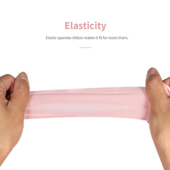 Chair Sashes Bows Decor Elastic Spandex Chair Sash with Pink Flower Stretch Chair Band Wedding Decoration(Sky Blue)