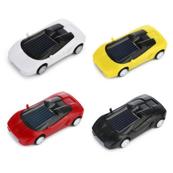 3PCS Solar Toys Car  Powered Mini Car Racer Toy For Kids(Yellow)