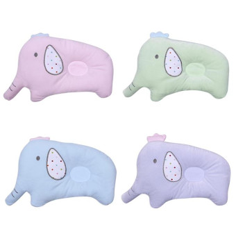 Baby Breathable Elephant Neck Cervical Pillow Anti-head Correction Head Shape Pillow(Blue)
