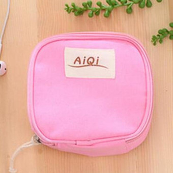 AIQI Multi-functional Wet Reusable Bag Menstrual Pad Sanitary Pads Makeup Bags Makeup Tool Organizer Bag(Rose Red)