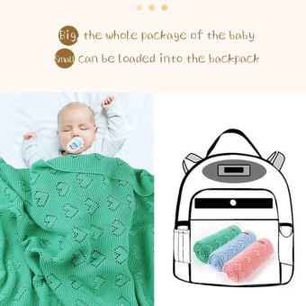 Multifunctional Baby Knit Love Hollow Windproof Air Conditioner Blanket Cover, Size:100x80cm(White)