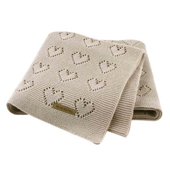 Multifunctional Baby Knit Love Hollow Windproof Air Conditioner Blanket Cover, Size:100x80cm(Camel)