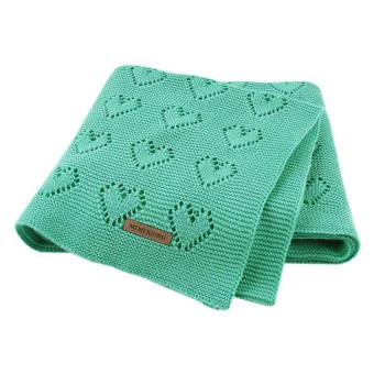 Multifunctional Baby Knit Love Hollow Windproof Air Conditioner Blanket Cover, Size:100x80cm(Grape Green)