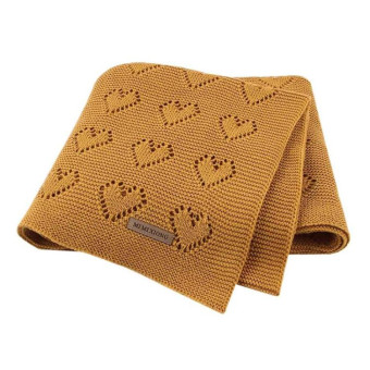 Multifunctional Baby Knit Love Hollow Windproof Air Conditioner Blanket Cover, Size:100x80cm(Khaki)