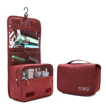 Cubes Portable Large Capacity Simple Multi-function Organize Bag Travel Storage Bag(Wine Red)