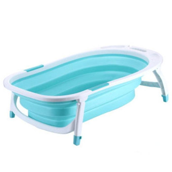 Baby Folding Bathtub Portable Plastic Baby Bath Shower Kids Bathtub(Green)