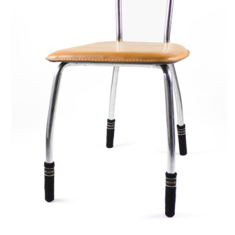 4pcs/packChair Legs Knitted Non-Slip Floor Protection Cap Anti-Scratch Socks Cover(Black)