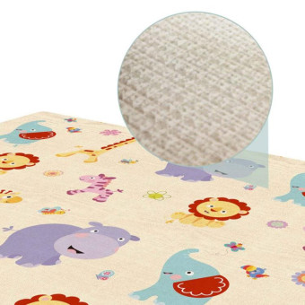 Baby Children Cartoon Thick Folding Comfortable Crawling Mat Game Pad(Lion King + Green World)