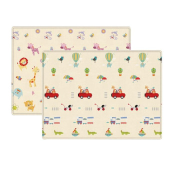 Baby Children Cartoon Thick Folding Comfortable Crawling Mat Game Pad(Animal + Transportation)