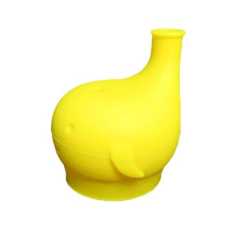 Food Grade Silicone Soft Bottle Cap Straw Accessories Elephant Spill Proof Leak Proof Bottle Cap(Yellow)