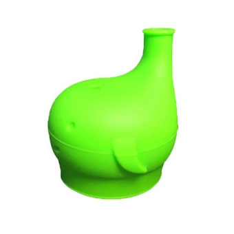 Food Grade Silicone Soft Bottle Cap Straw Accessories Elephant Spill Proof Leak Proof Bottle Cap(Green)