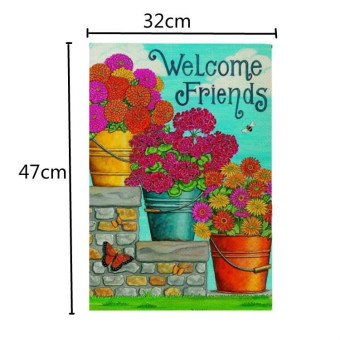 Linen Flower Series Garden Flag Garden Holiday Flag Double-sided Printing(1)