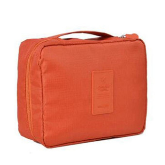 Convenient Travel Cosmetic Makeup Toiletry Case Wash Organizer Storage Pouch Bag(Orange)