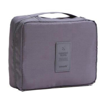 Convenient Travel Cosmetic Makeup Toiletry Case Wash Organizer Storage Pouch Bag(Gray)