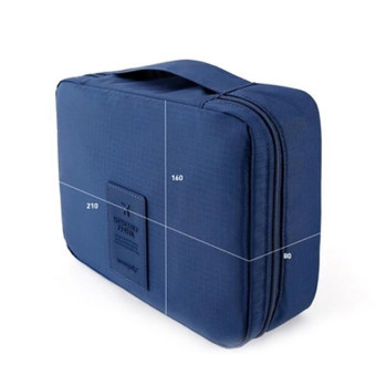 Convenient Travel Cosmetic Makeup Toiletry Case Wash Organizer Storage Pouch Bag(Dark blue)