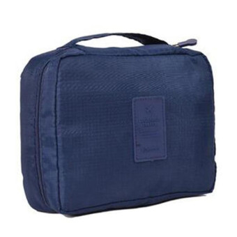 Convenient Travel Cosmetic Makeup Toiletry Case Wash Organizer Storage Pouch Bag(Dark blue)