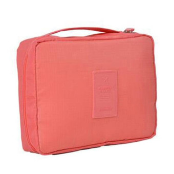 Convenient Travel Cosmetic Makeup Toiletry Case Wash Organizer Storage Pouch Bag(Watermelon red)