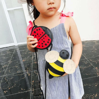Baby Girls Tassel Purse handbag Kids Cross-body shoulder bag Gifts Cartoon Animals Bag(Snail)