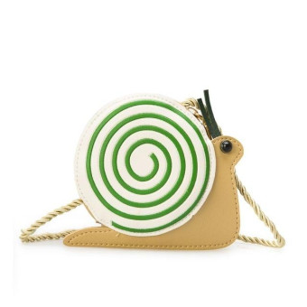 Baby Girls Tassel Purse handbag Kids Cross-body shoulder bag Gifts Cartoon Animals Bag(Snail)