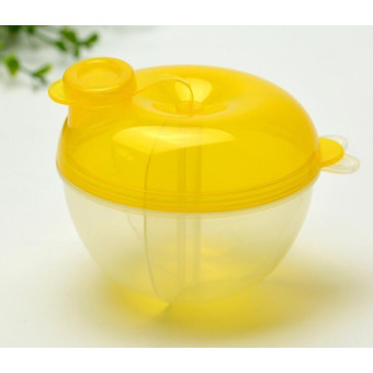 Baby Milk Powder Formula Dispenser Food Container Storage Feeding Box 3 Layer Leakproof Travel Storage Box for Kids Toddler(Yellow)