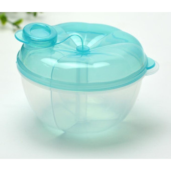 Baby Milk Powder Formula Dispenser Food Container Storage Feeding Box 3 Layer Leakproof Travel Storage Box for Kids Toddler(Blue)