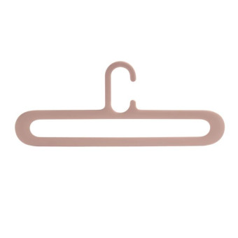 Hanger Plastic Fit Non-Slip Clothes Rack Simple And Flexible Storage Hanger Hook(Pink)