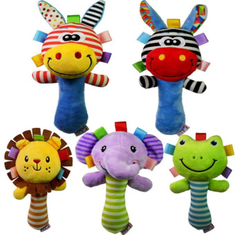 Soft Infant Crib Bed Stroller Toy Spiral Baby Toys For Newborns Car Seat Educational Rattle Baby Towel Education Toys(pink rabbit)