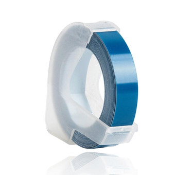 CIDY 9mm 3D Embossed Manual Label Tape, Suitable Label Machine DYMO1610 / Motex1540 Sticker Printer(Sea Blue 3D-OB25)