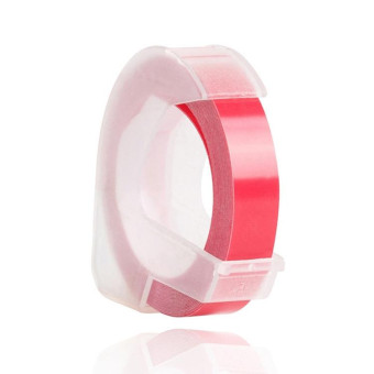 CIDY 9mm 3D Embossed Manual Label Tape, Suitable Label Machine DYMO1610 / Motex1540 Sticker Printer(Pink 3D-PK25)