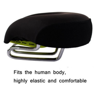 Bicycles Soft Saddle Mountain Bikes Thick Shock Absorption & Comfortable Seat Accessories(Dark Green)