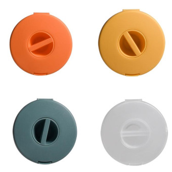 Round Data Cable Storage Box Earphone Storage Collection Box(Transparent)