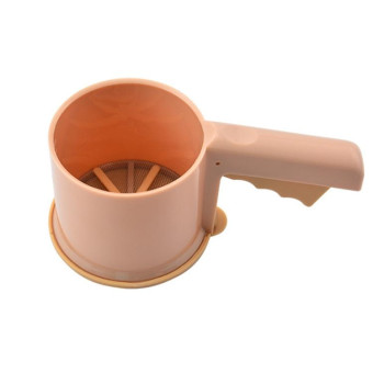 Convenient Hand-Held Semi-Automatic Four Sieve Baking Tool(Orange)