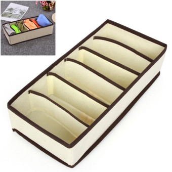 Organizer Storage Box Drawer for Underwear Bra Scarf Socks(6 Grid)