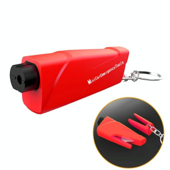 Car Safety Hammer Escapes Trapped Window Broken Device(Red)