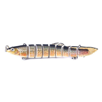 HENGJIA Multi-Segment Fish Bait Fake Fish Bait Luya Loach Bait(8 10cm 10g)
