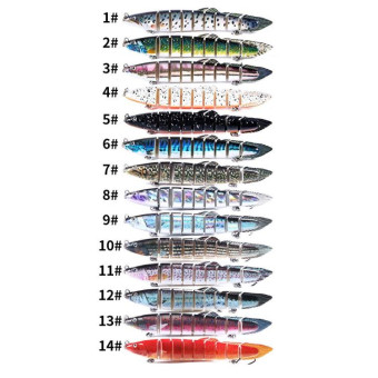 HENGJIA Multi-Segment Fish Bait Fake Fish Bait Luya Loach Bait(3 10cm 10g)