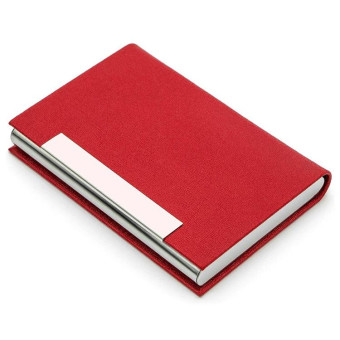 Stainless Steel Business Card Holder(Red)