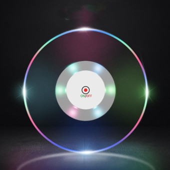 LED Flashing Coaster Bar KTV Cocktail Base Light Luminous Coaster(Round Color Light)