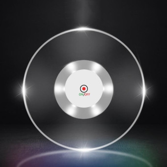 LED Flashing Coaster Bar KTV Cocktail Base Light Luminous Coaster(Upgrade Anti-slip Round White Light)