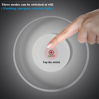 LED Flashing Coaster Bar KTV Cocktail Base Light Luminous Coaster(Round Color Light)