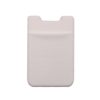 Stretch Lycra Mobile Phone Back Sticker Card Holder Phone Back Wallet Bus Bank Card Holder(White)
