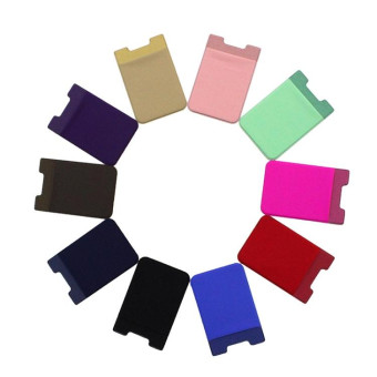Stretch Lycra Mobile Phone Back Sticker Card Holder Phone Back Wallet Bus Bank Card Holder(Gold)
