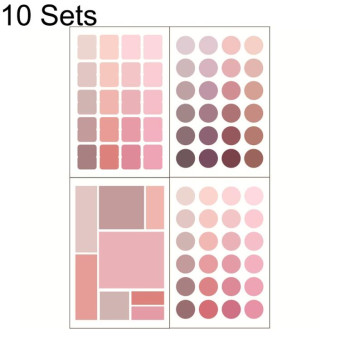 10 Sets YZCSBQ Multifunctional Color Label Sticker Index Sticky Note(Pink)