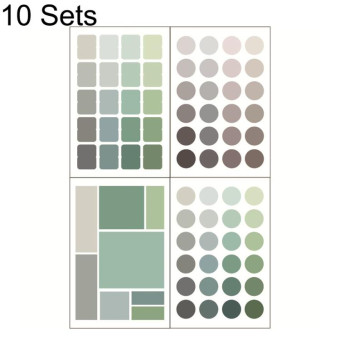 10 Sets YZCSBQ Multifunctional Color Label Sticker Index Sticky Note(Green)