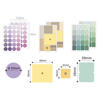 10 Sets YZCSBQ Multifunctional Color Label Sticker Index Sticky Note(Pink)