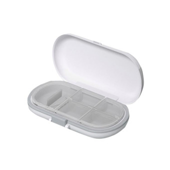 HW073 Portable Cut Medicine Large-capacity Pill Box Compartment Sealed Small Pill Box(Grey)