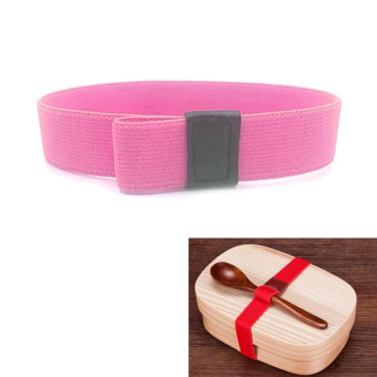 Lunch Box Straps High Elastic Double-Layer Fixed Paste Belt (Pink)